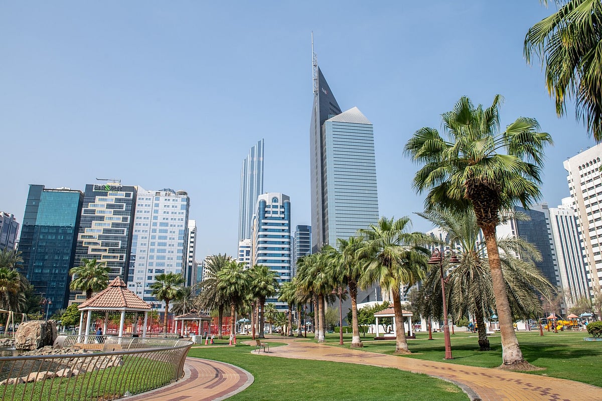 Stock Abu Dhabi skyline 2025