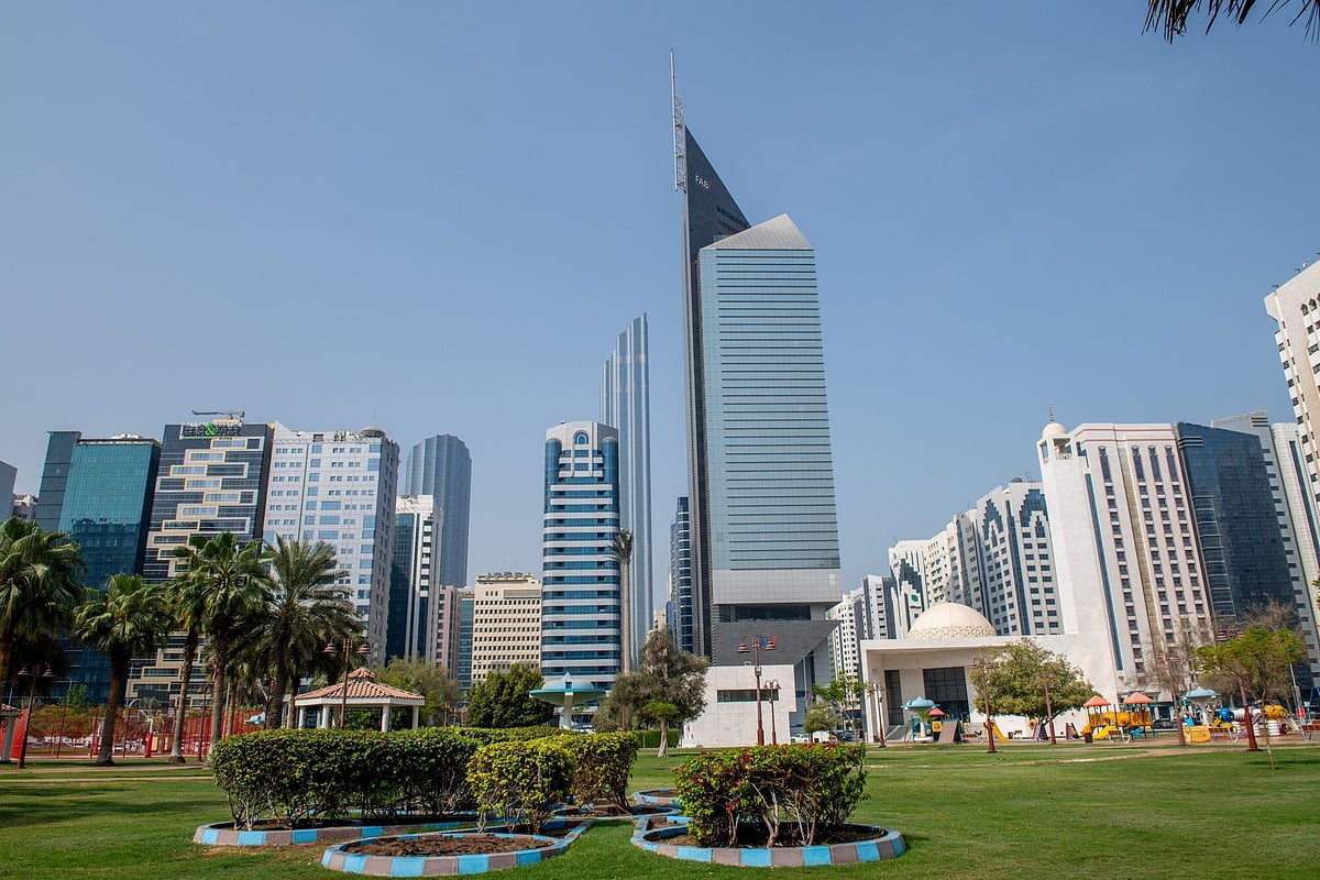 Stock Abu Dhabi skyline 2025