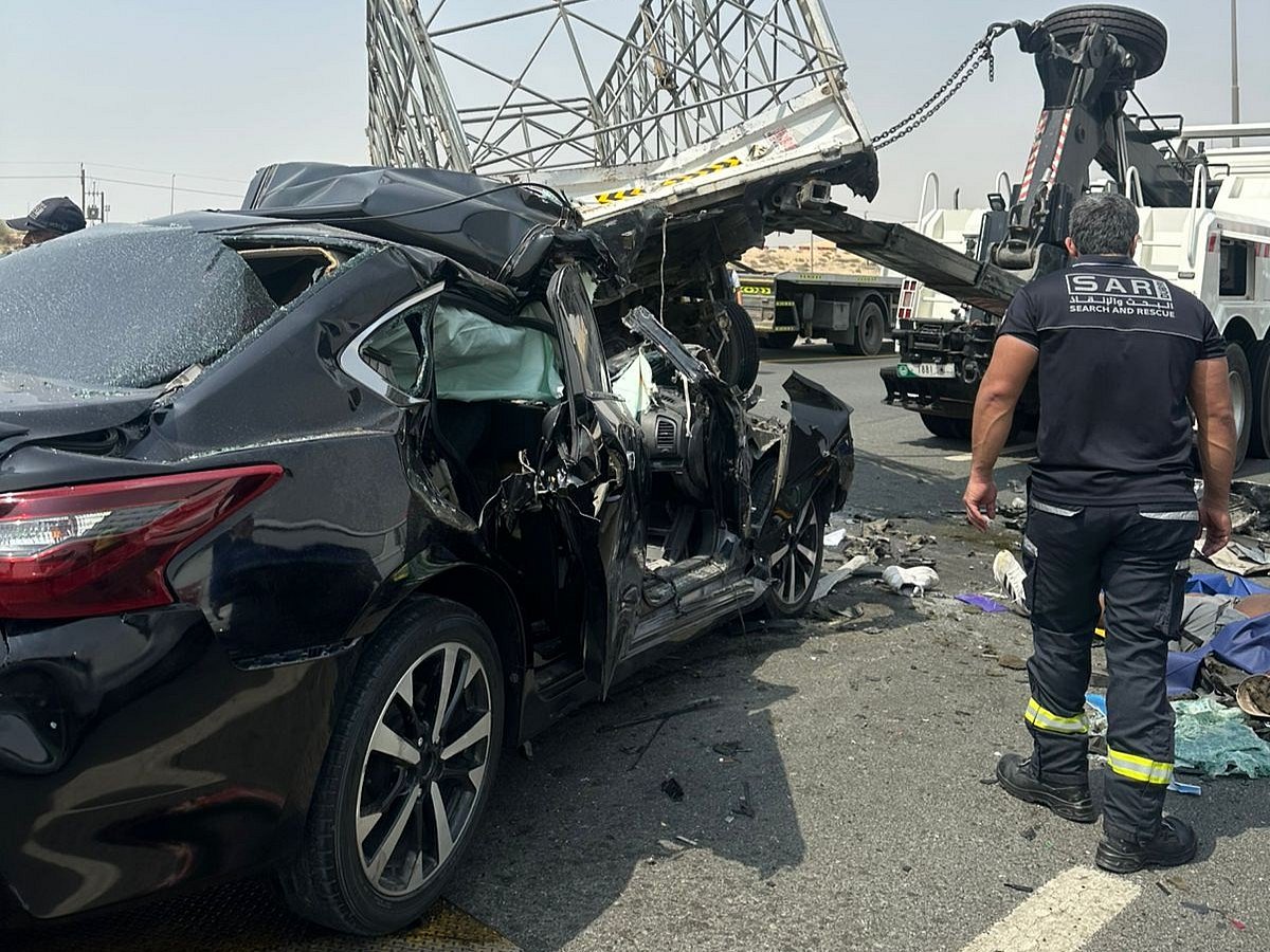 A fatal traffic accident on Emirates Road.