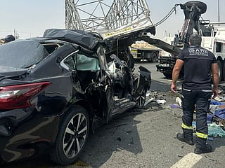 A fatal traffic accident on Emirates Road.