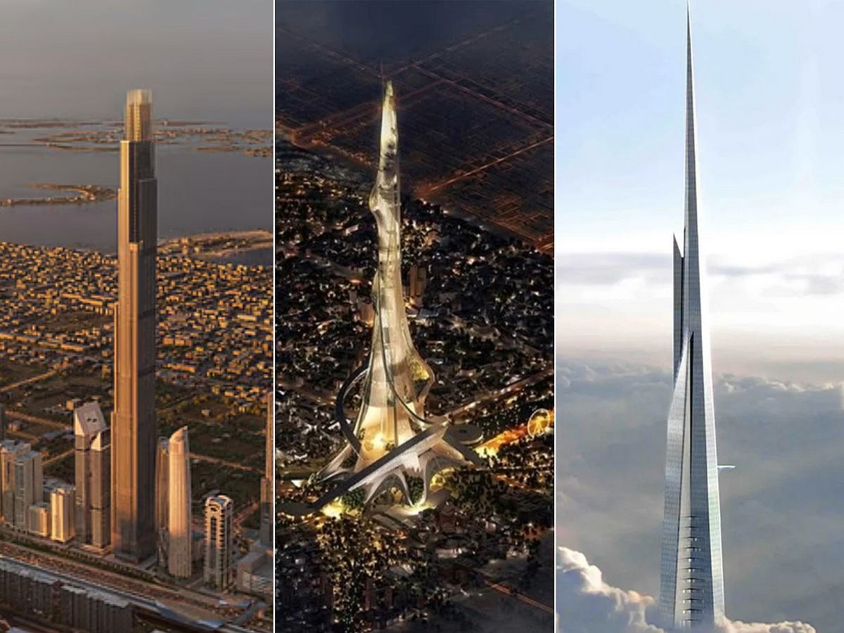 Grab your hard hats, skyscraper buffs — these new towers are aiming for the sky (and then some). The Jeddah Economic City (JEC) Tower (right) is sprinting to claim the crown as the world’s tallest man-made wonder, ready to outshine Dubai’s iconic 828-meter Burj Khalifa. Meanwhile, The Rise in Riyadh (centre) and Burj Azizi in Dubai complete this sky-high dream team of contenders. Buckle up — the race to the clouds just got a whole lot more thrilling.