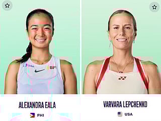 Eala is set for her first-ever showdown with American veteran Varvara Lepchenko.