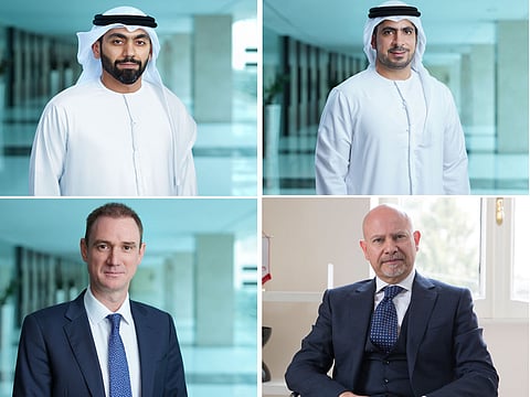 From top left (clockwise): Rashid Alardha-Emirates-VP Regional Clusters-Sub-Saharan Africa; Abdulla Al Olama-VP Commercial Operations-MENA; Matthew Scott-Emirates-SVP Network Passenger Sales Development (NPSD); and Flavio Ghiringhelli-Emirates-VP Regional Clusters-South and Central Europe. 