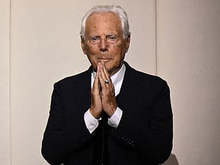 Italian fashion designer Giorgio Armani