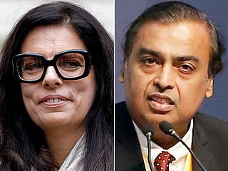 Françoise Bettencourt Meyers (left) and Mukesh Ambani (right).