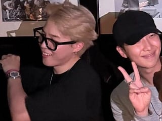Jimin and RM were at an event, and the photos have gone viral on social media. 