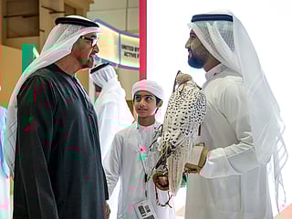 President His Highness Sheikh Mohamed bin Zayed Al Nahyan tours Abu Dhabi International Hunting and Equestrian Exhibition (ADIHEX) 2025 at ADNEC. 