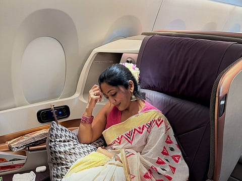 On Instagram, Navya Nair joked about the fine in a video with the jasmine garland.