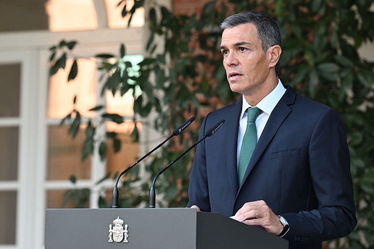 Sanchez announced the arms embargo this month as part of a package of nine measures aimed at stopping what he called "the genocide in Gaza".