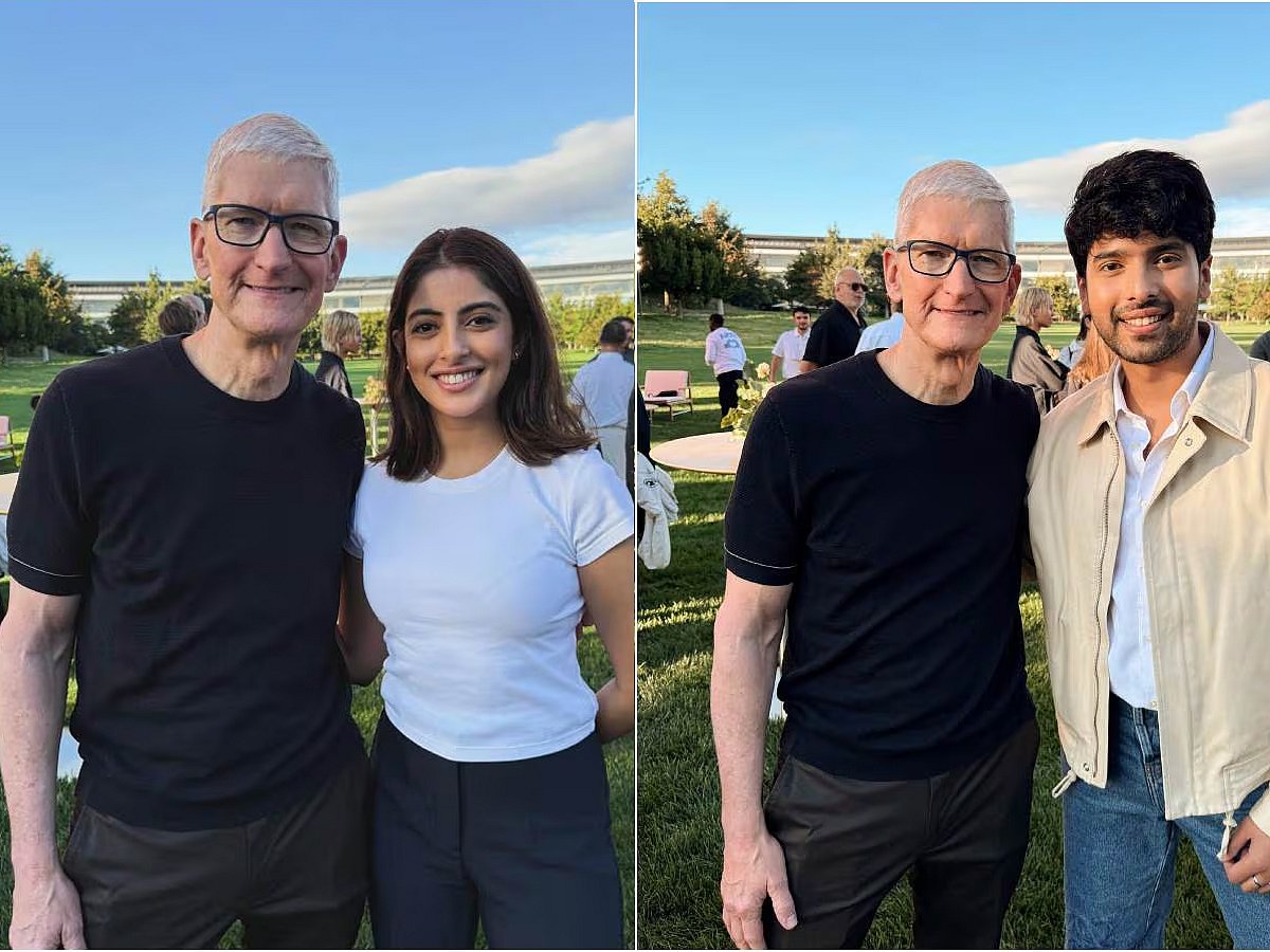 Navya Naveli, Armaan Malik Meet Apple CEO Tim Cook In USA