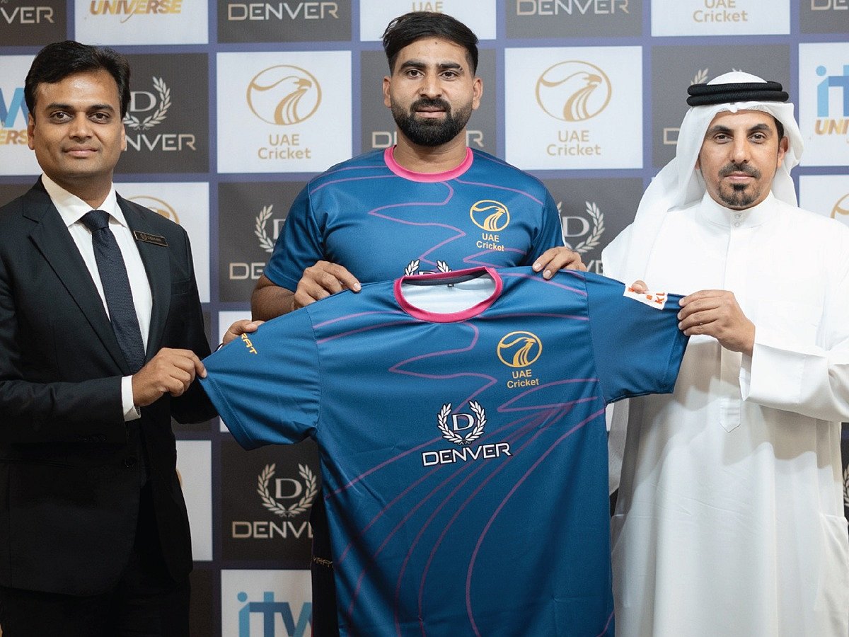 Saurabh Gupta, MD and CEO of Hamilton Sciences Group (Denver), Muhammad Waseem, Captain UAE Cricket Team, and Waleed Bukhatir, Board Member, ECB

