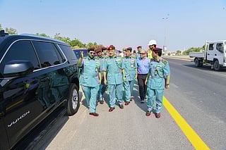 RAK Police oversee traffic flow amid road upgrades