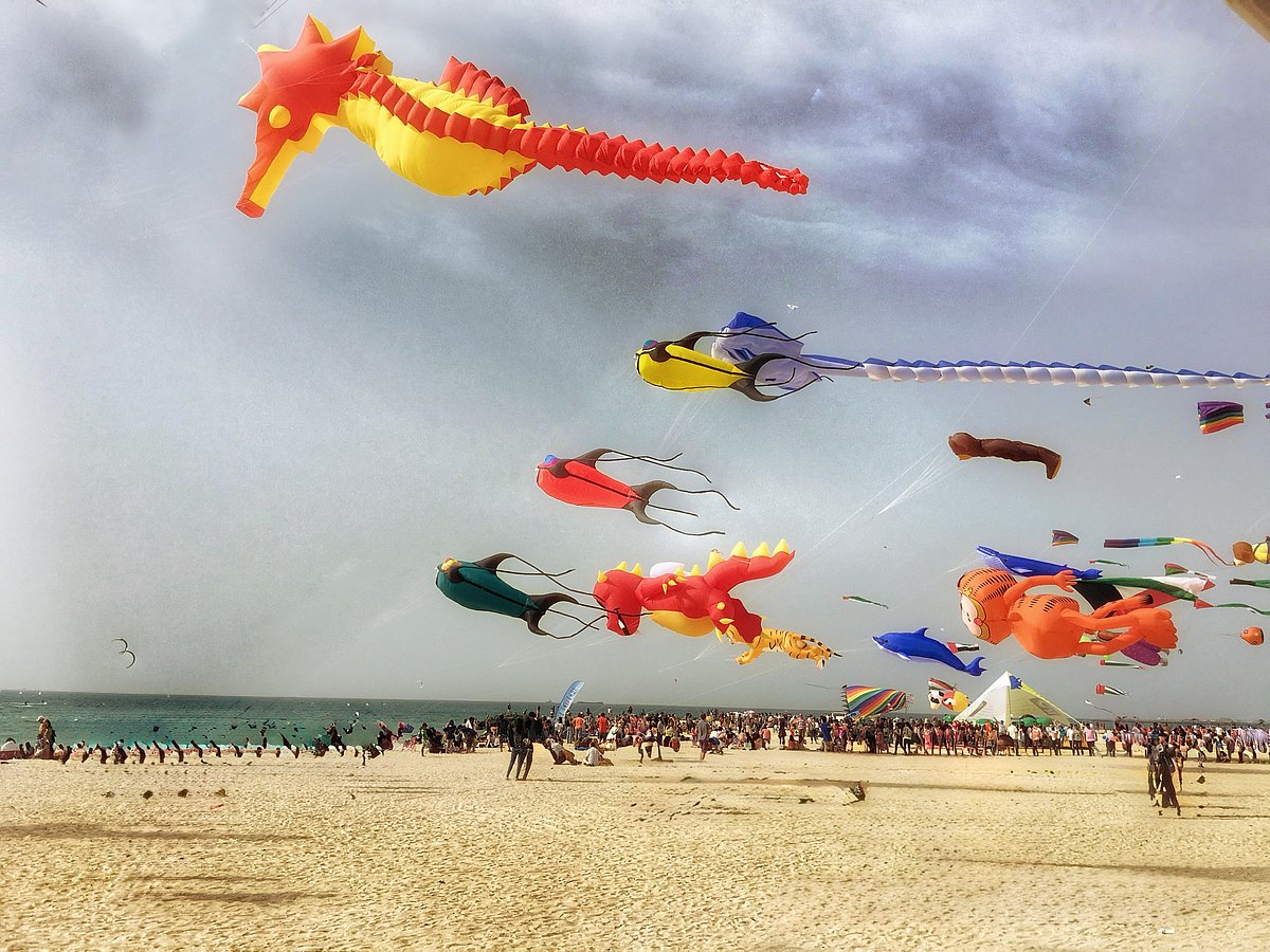 Naveen Aggarwal captures Kite Beach in Dubai, a vibrant seaside hub for kite surfing, volleyball, dining, and stunning views—an ideal spot for both relaxation and adventure.