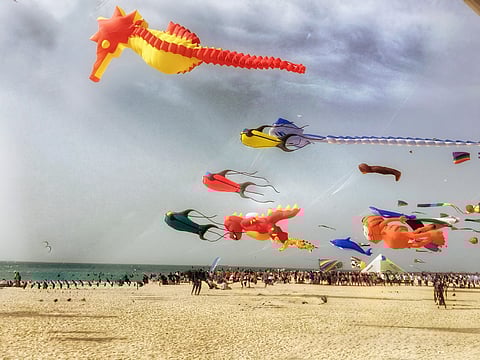 Naveen Aggarwal captures Kite Beach in Dubai, a vibrant seaside hub for kite surfing, volleyball, dining, and stunning views—an ideal spot for both relaxation and adventure.