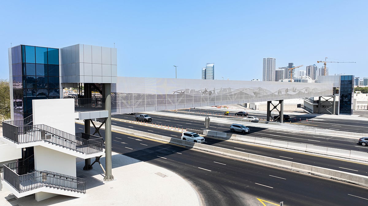 A view of the new RTA pedestrian bridge on Sheikh Rashid Road in Dubai
