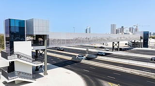 A view of the new RTA pedestrian bridge on Sheikh Rashid Road in Dubai