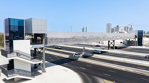 A view of the new RTA pedestrian bridge on Sheikh Rashid Road in Dubai