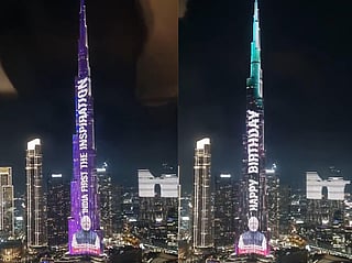 Burj Khalifa lights up for Indian PM Modi's birthday