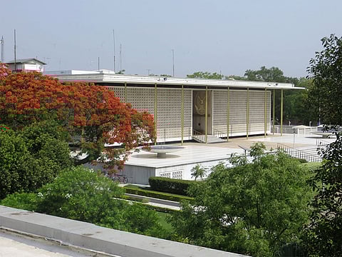 US Embassy complex in New Delhi. The embassy said the visa revocations and denials were carried out under sections 221(i), 212(a)(2)(C), and 214(b) of the Immigration and Nationality Act. 