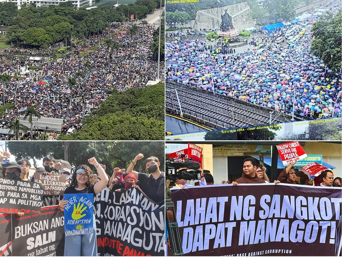 Thousands of anti-plunder protesters across multiple cities and sites, spearheaded by millennials, turned up on Sunday, amid calls for transparency and justice. 