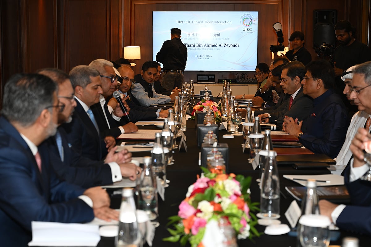 The report followed a high-level closed-door meeting in Dubai attended by Piyush Goyal, India’s Commerce and Industry Minister, and Dr. Thani bin Ahmed Al Zeyoudi, UAE Minister of Foreign Trade, alongside top business leaders from both nations.