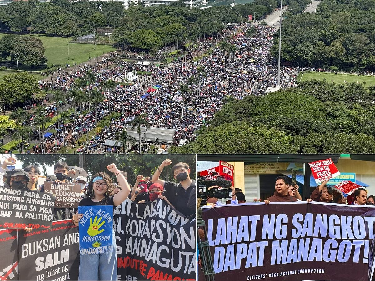 Thousands of anti-plunder protesters across multiple cities and sites, spearheaded by millennials, turned up on Sunday, amid calls for transparency and justice. 