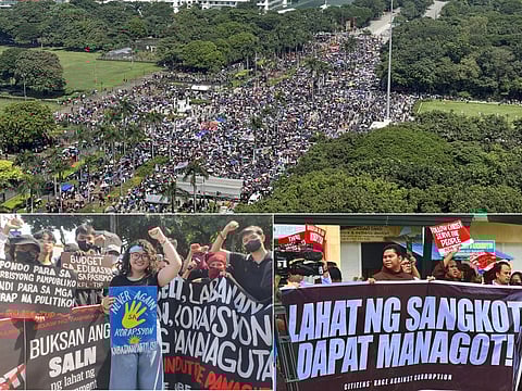 Thousands of anti-plunder protesters across multiple cities and sites, spearheaded by millennials, turned up on Sunday, amid calls for transparency and justice. 
