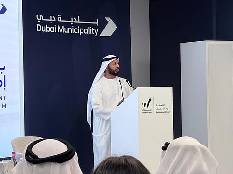 Marwan Ahmed Bin Ghalita announces Dubai Municipality's  ‘Project Management Experts Programme' in Dubai on Monday.