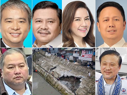 Freeze orders had been made for  the assets of key officials linked to flood-controversial control projects (clockwise, from top left): Senator Joel Villanueva and Senator Jinggoy Estrada, former Rep. Mitch Cajayon-Uy, Rep. Zaldy Co, retired DPWH undersecretary Roberto Bernardo and sacked DPWH district engineer Henry Alcantara, it was announced on Tuesday (September 23, 2025).