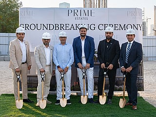 Kundan Choudhary, Founder and CEO of Prime Estates, and guests at the breaking ground ceremony