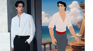 BTS’s Jin goes full Disney prince at Milan Fashion Week