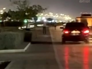 Video: Car driven on pedestrian path seized in Sharjah