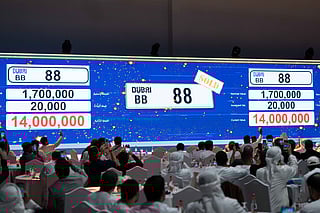 Dubai’s special number plate auction nets Dh98 million