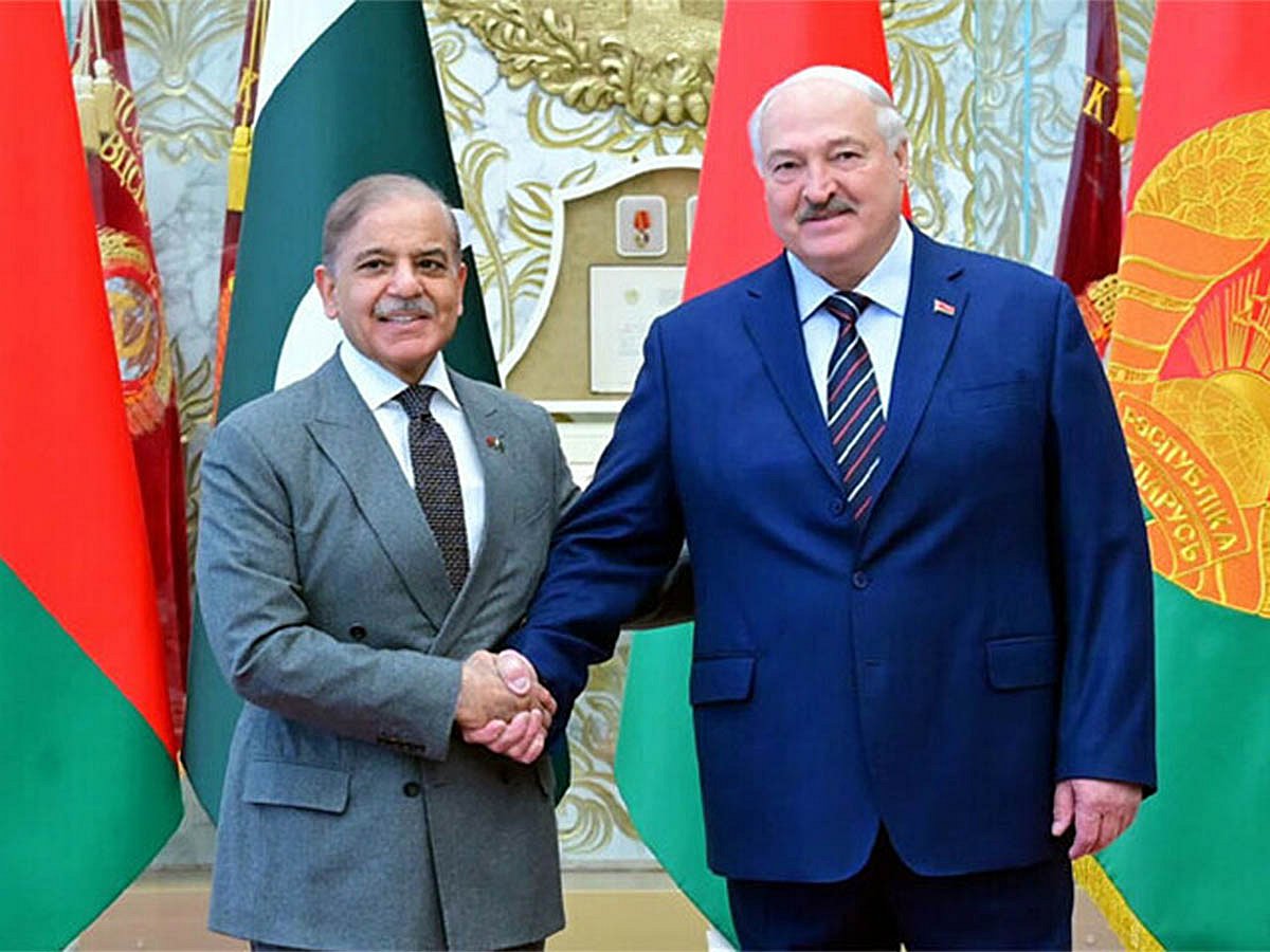 Prime Minister Shehbaz Sharif and Belarus President Aleksandr Lukashenko