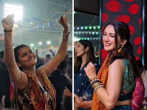 Rain-soaked Navratri in Mumbai sees Nikita Dutta’s Garba spirit

