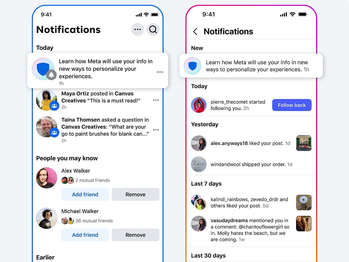 An example of the notifications that people will see starting October 7, 2025.