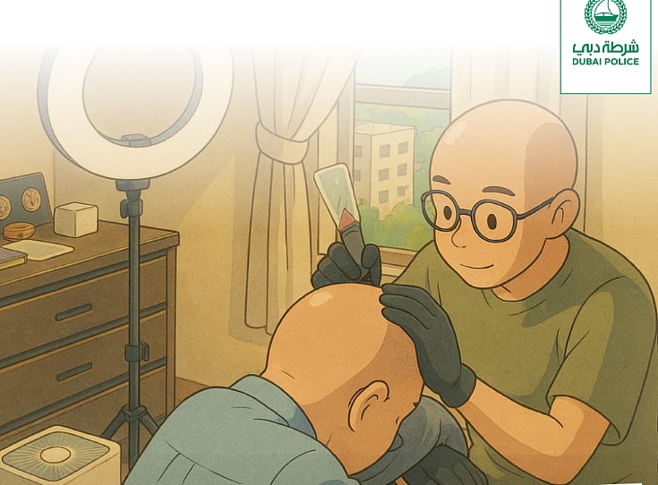 Dubai Police raid apartment, stop unlicensed hair transplant operations