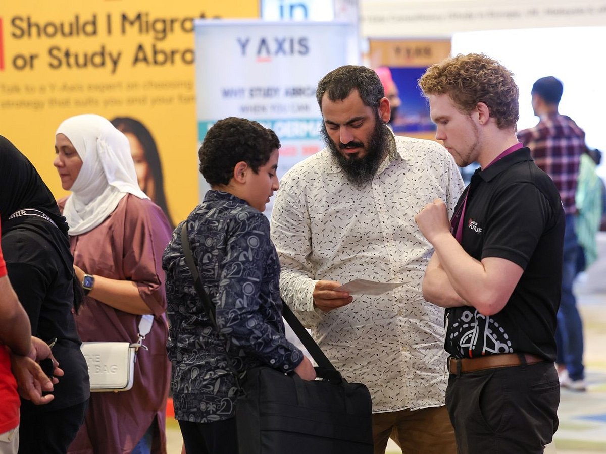 Families thronged the Gulf News Edufair Dubai at the H Hotel to explore higher education opportunities. The three-day exhibition concludes this evening. Photo: Virendra Saklani/Gulf News