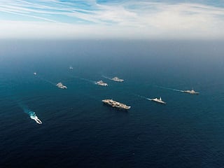 UK Carrier Strike Group led by HMS Prince of Wales.