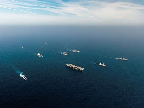 UK Carrier Strike Group led by HMS Prince of Wales.