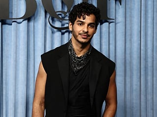 Actor Ishaan Khatter on the sidelines of the Paris Fashion Week Spring-Summer 2026