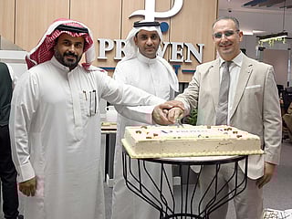 (L-R)  Naif Al Otaibi, Member Board of Directors - PROVEN Arabia; Zaid Al Mashari, Co-Founder & Group CEO, PROVEN Arabia; Hilel Baroud, CEO, PROVEN Solution.