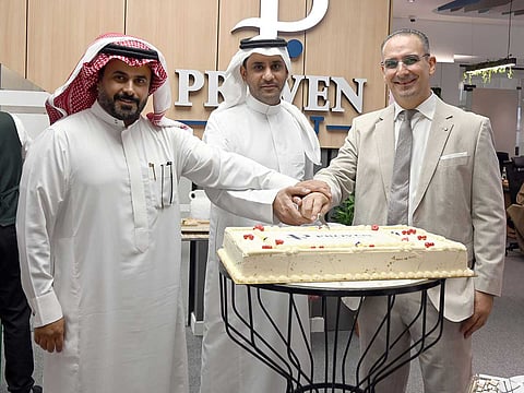 (L-R)  Naif Al Otaibi, Member Board of Directors - PROVEN Arabia; Zaid Al Mashari, Co-Founder & Group CEO, PROVEN Arabia; Hilel Baroud, CEO, PROVEN Solution.