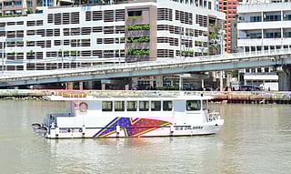 The "M/B Dalaray", a 13-metre electric-powered catamaran, was launched on Monday. It is the country’s first locally developed electric ferry, and will initial sail along the Pasig River. The electric boat, partly powered by solar, was developed by the University of the Philippines in Diliman with the help of the Philippines' Department of Science and Technology.

