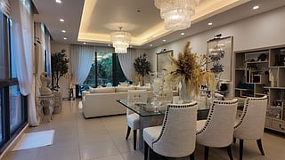 Here's a look at his massive living room 