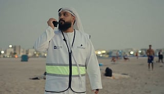 A City Inspector featured in the video released by the Government of Dubai Media Office.