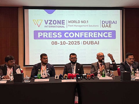 V Zone management at press conference: Rafi Pallippuram, Dr Shareef NM, Dr Anwar Mohammed , Shabeer Ali , Shenulal