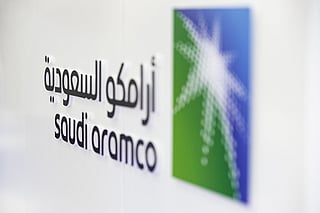 Saudi Aramco branding.