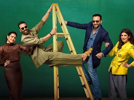 Akshay Kumar-Saif Ali Khan with Two Much With Kajol & Twinkle hosts