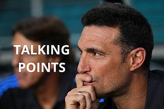 Lionel Scaloni, Head Coach of Argentina looks on prior to the International Friendly between Argentina and Venezuela at Hard Rock Stadium on October 10, 2025 in Miami Gardens, Florida.